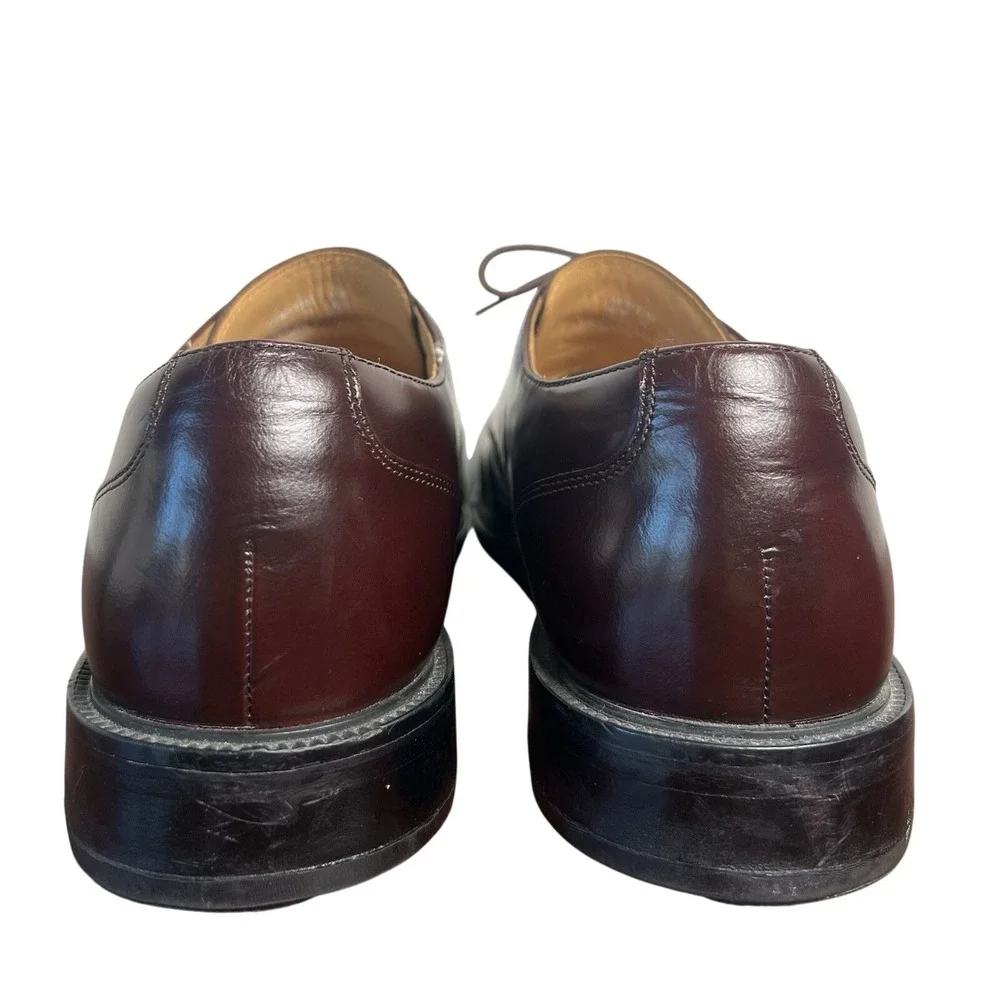 Rockport Mens APM1235E Burgundy Leather Square Toe Oxford Dress Shoes 11 Wide